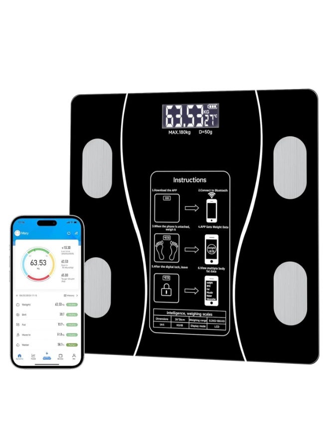 SportQ Smart Body Fat Scale, Stable And Durable Digital Scale, Simple And Practical Mobile Phone Scale For BMI Fat, Muscle Mass - Image 1